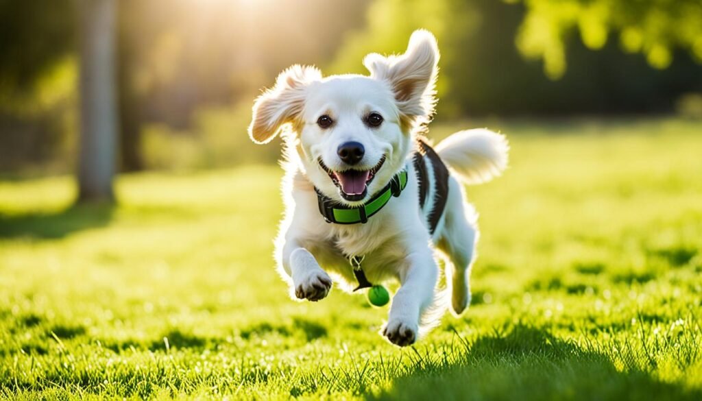 Perro inteligente jugando