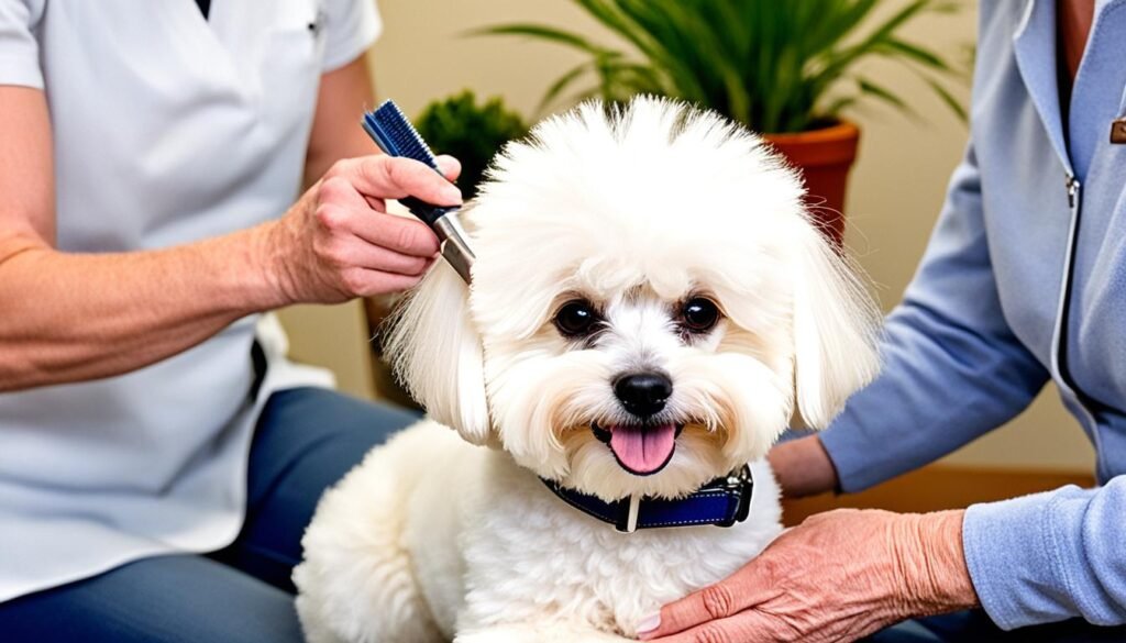 cepillado del bichon maltes